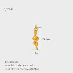 Stainless Steel 18K Gold-Plated Color-Preserving DIY Palm Racket Coffee Cup Pendant Wholesale