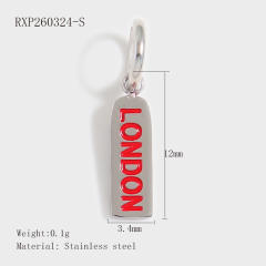 Stainless Steel Lucky Card Dice Four-Leaf Clover Graduation Cap Pendant DIY Pendant Vacuum Electroplating 18K Gold