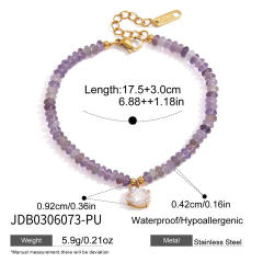 Stainless Steel Natural Stone Bracelet Beaded Jewelry colorful bead bracelet for women