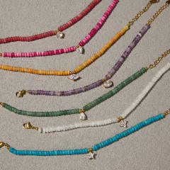 Stainless Steel Natural Stone Bracelet Beaded Jewelry colorful bead bracelet for women