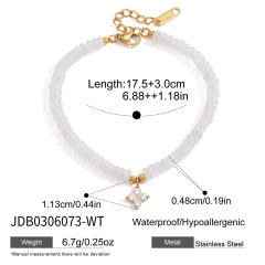 Stainless Steel Natural Stone Bracelet Beaded Jewelry colorful bead bracelet for women