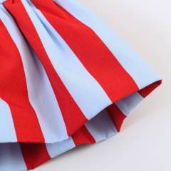 Women's Clothing French Style Bow Decorated Striped Sleeveless Shirt