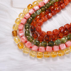 Simple Personality Versatile Geometric Square Acrylic Beads Women's Beaded Necklace Daily Wear for Women