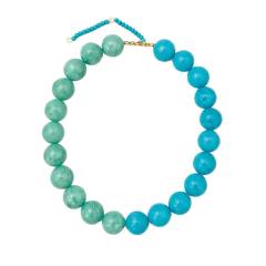 Popular Bohemian Colorful Acrylic Bead Single-Layer Beaded Necklace Exaggerated bead necklace