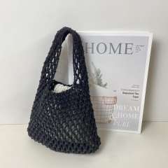 Candy-Colored Straw Bag Mini Handbag Korean Style Ins Wrist Woven Bag Small Bag
