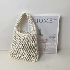 Candy-Colored Straw Bag Mini Handbag Korean Style Ins Wrist Woven Bag Small Bag