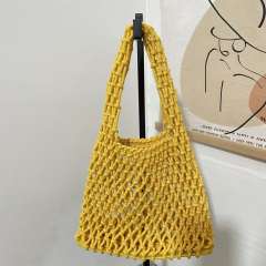 Candy-Colored Straw Bag Mini Handbag Korean Style Ins Wrist Woven Bag Small Bag