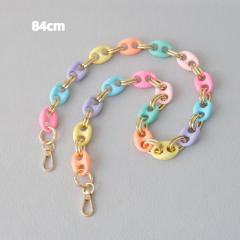 Fashionable Pig Nose Candy-Colored Phone Chain Multicolor Mixed Resin Chain Acrylic Bag Chain Single Shoulder Crossbody Chain