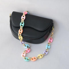 Fashionable Pig Nose Candy-Colored Phone Chain Multicolor Mixed Resin Chain Acrylic Bag Chain Single Shoulder Crossbody Chain
