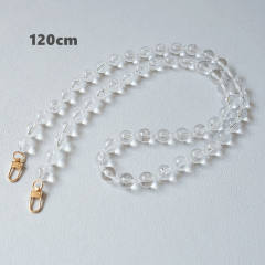 Acrylic bead chain candy color accessories shoulder strap crossbody lanyard bag with resin long chain