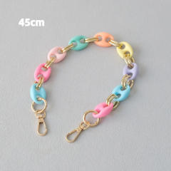Fashionable Pig Nose Candy-Colored Phone Chain Multicolor Mixed Resin Chain Acrylic Bag Chain Single Shoulder Crossbody Chain