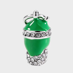 Sweet color enamel cake heart stereo stainless steel charms diy jewelry accessory