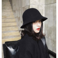 Women's Autumn Winter Fisherman Hat British Retro Style Furry Thickened Basin Hat