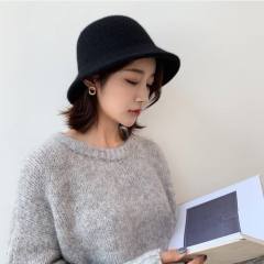 Women's Autumn Winter Fisherman Hat British Retro Style Furry Thickened Basin Hat