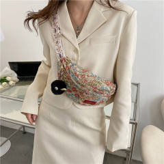 Small Women's Bag Fashion Autumn Retro Wide Strap Crossbody Bag Chest Bag Waist Bag