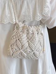 Straw Bag Women's Summer All-match Fashion Crossbody Bucket Bag Seaside Beach Bag