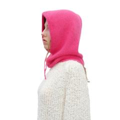 Autumn winter unisex versatile solid color drawstring rabbit fur warm simple fashion knitted hat