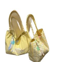 Korean fashion double side nylon colorful tote bag large capacity bag for women