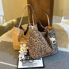 Korean fashion double side nylon colorful tote bag large capacity bag for women