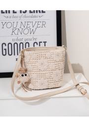 Embroidery flower sweet crossbody bag small bag for beach vacation