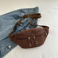 Large Capacity Waist Bag Casual Shoulder Crossbody Bag Fashionable Simple Japanese Sports Chest Bag