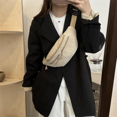 Large Capacity Waist Bag Casual Shoulder Crossbody Bag Fashionable Simple Japanese Sports Chest Bag