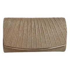Fashion Pleated Clutch Bag Iron Edge Evening Bag Wedding Dress Simple Crossbody Bag