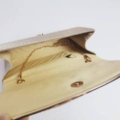 Fashion Pleated Clutch Bag Iron Edge Evening Bag Wedding Dress Simple Crossbody Bag