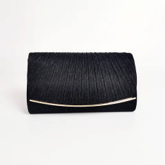 Fashion Pleated Clutch Bag Iron Edge Evening Bag Wedding Dress Simple Crossbody Bag
