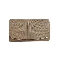 Fashion Pleated Clutch Bag Iron Edge Evening Bag Wedding Dress Simple Crossbody Bag