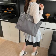 2026 Embroidered Tote Bag Fashionable Large-Capacity Eco-Friendly Shopping Bag