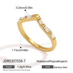 Delicate diamond three piece stainless steel rings stackable rings