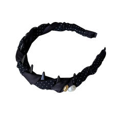 Korean-style retro polka dot gentle toothed headband for women zig zag headband