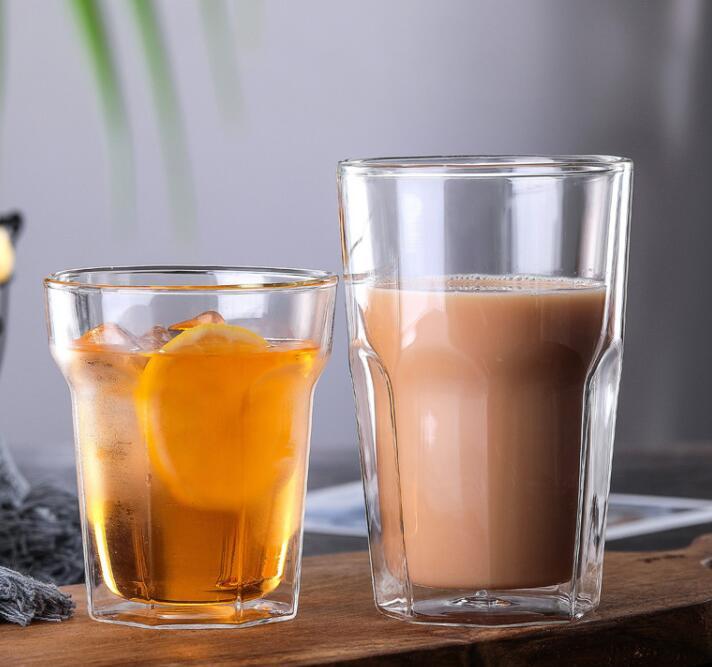 Double wall glass cups