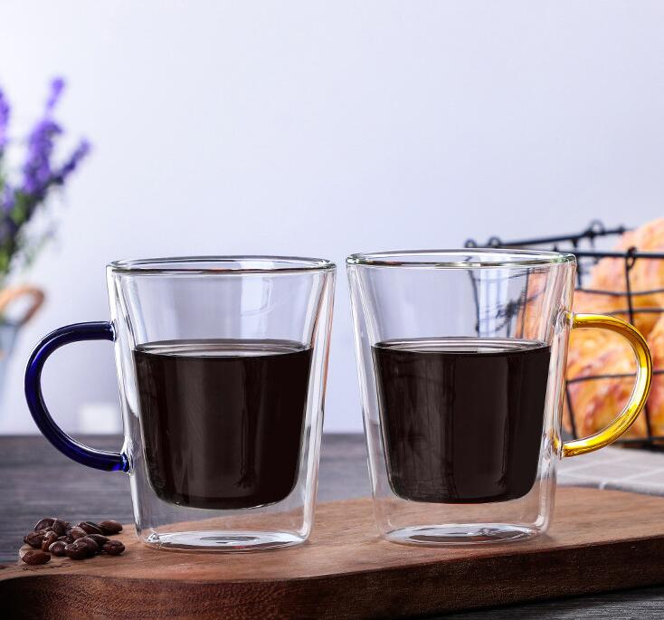 Double wall glass cups