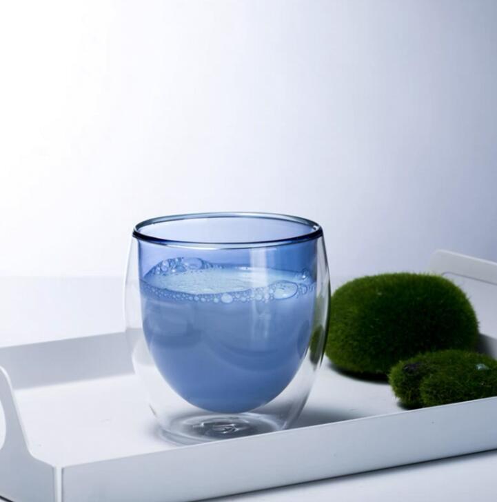 Double wall glass cups