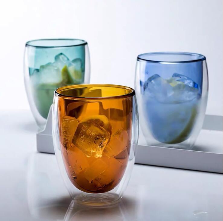 Double wall glass cups