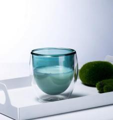 Double wall glass cups