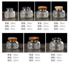 machine made squre shape glass jars