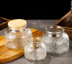 machine made squre shape glass jars