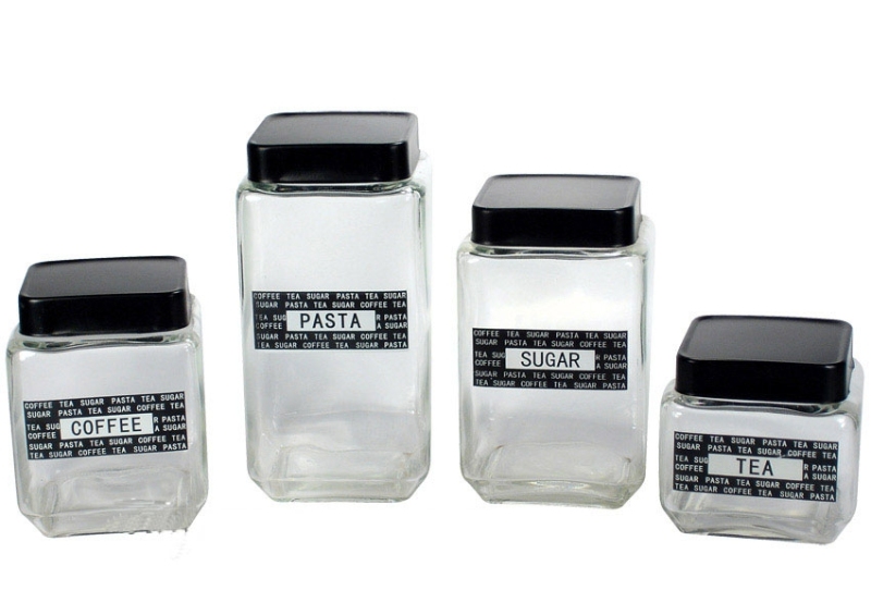 glass candy jars with the stainless lid