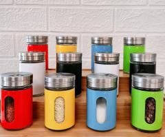 glass spice bottles