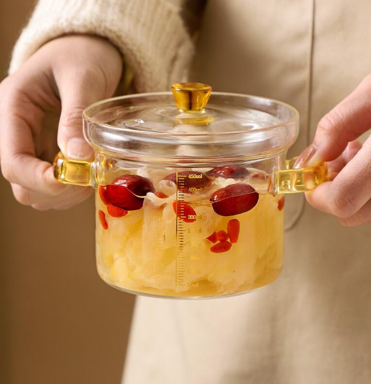 heat resistant borosilicate glass cooking bowl