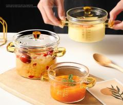 heat resistant borosilicate glass cooking bowl