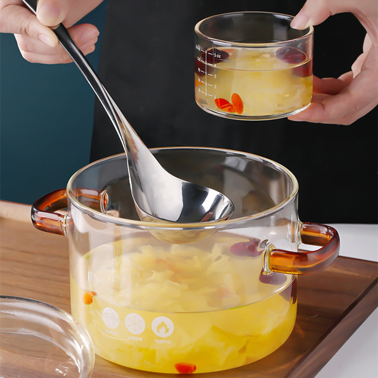 heat resistant borosilicate glass cooking bowl