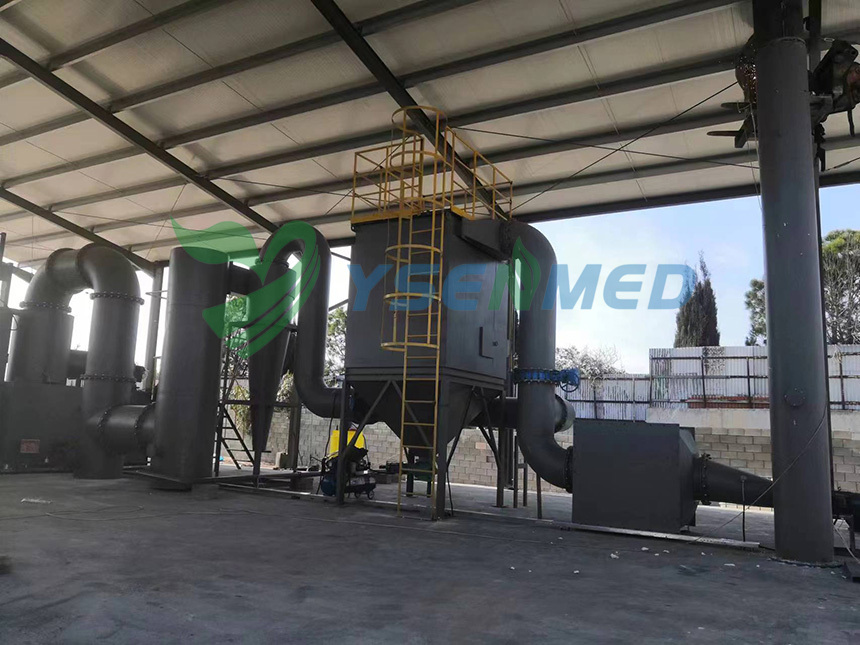 YSENMED medical waste incinerator with gas purification system installed in Cyprus