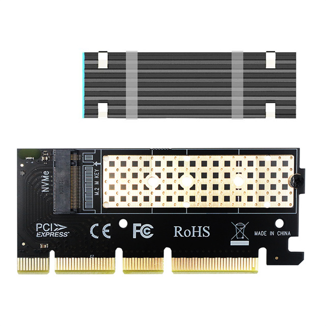 M.2 PCIe 4.0 Adapter with 3mm Thick M.2 Heatsink for M.2 PCIe SSD (NVMe and AHCI), PCI-E GEN4 Full Speed