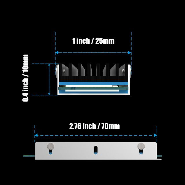 M.2 Heatsink fit for PS5/PC, Double-Sided Heat Sink, 0.24inch(6mm) Thick M.2 Cooling Fin for 2280 M.2 PCIe SSD