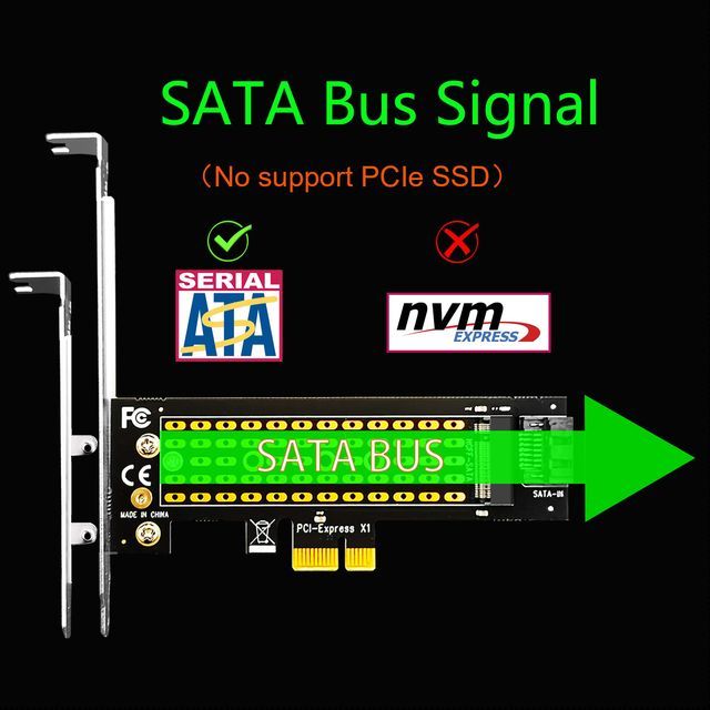 M.2 SATA Adapter for M.2 NGFF SATA SSD to SATA I/II/III, SATA Cable and M.2 Screws Included