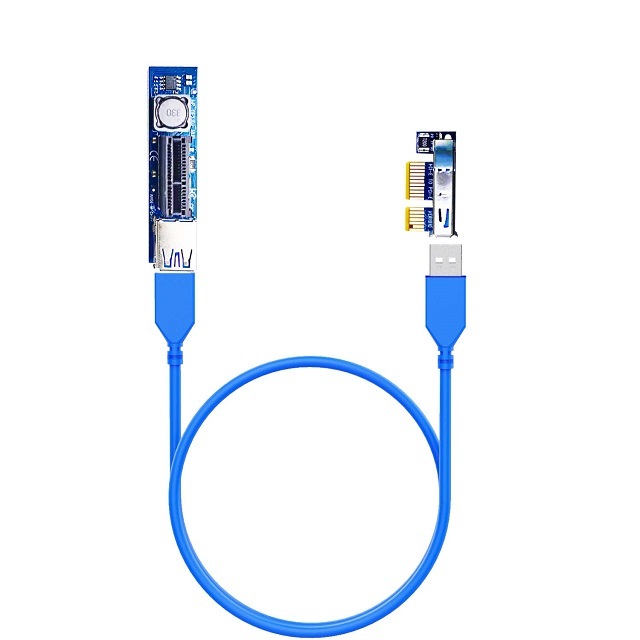 PCIe X1 to X1 Riser Cable to extend GPU covered PCIe X1 Lane for WiFi Adapter or Sound Card Vertical Installation